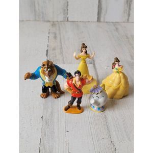 Beauty Beast playset Gaston Mrs pot Bell Disney toy figure